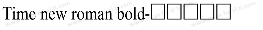 Time new roman bold字体转换